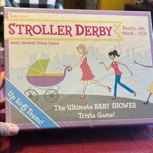 Kate Aspen Stroller Derby Baby Shower Trivia Game - Purple and Blue